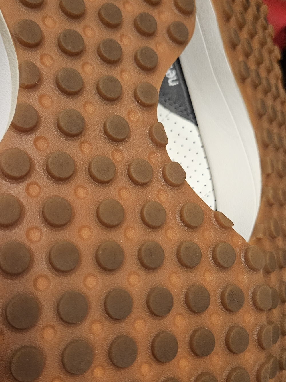 New Balance Castlerock Swa Salt White, Gray Perforated Leather Sneakers - Picture 9 of 11